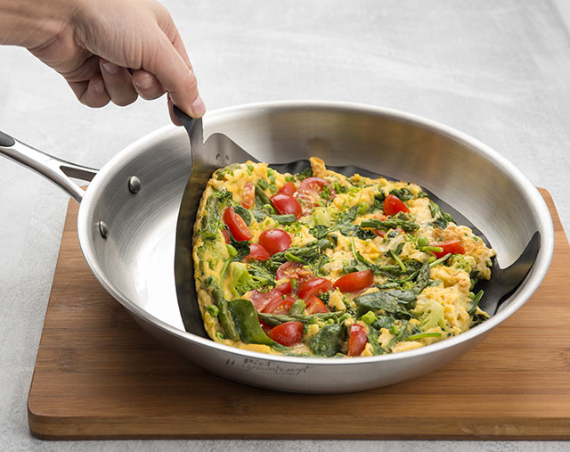 Nepřilnavá podložka 7070 na pánev - vaječná omeleta bez tuku 24 cm, černá