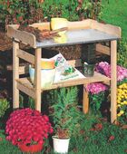 Zahradní pracovní stolek pro sázení 80x76x40 cm