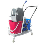 Profesionální úklidový vozík se ždímačem a vědry 2 x 15 l, Coronet
