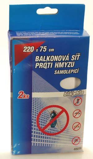 Balkónová síť proti hmyzu 2ks 220 x 75 cm