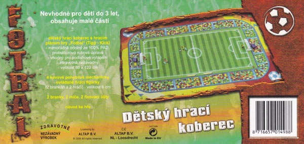 Dětský koberec fotbal Tipp-Kick 80x120cm Dětský koberec fotbal Tipp-Kick 80x120cm