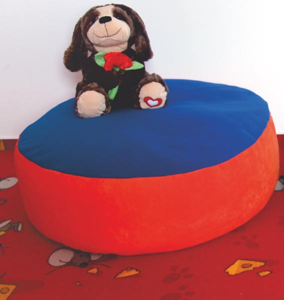Sedací válec pro děti Adodo 788, 75 x 25 cm, oranžovo-modrý Sedací válec pro děti Adodo 788, 75 x 25 cm, oranžovo-modrý