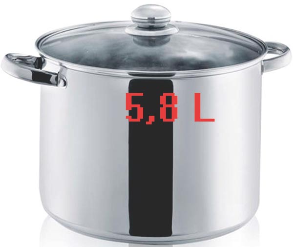 Nerezový hrnec Akcent 5,8 L Nerezový hrnec Akcent 5,8 L