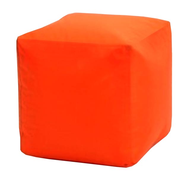 Sedací taburet Kostka oranžová Sedací taburet Kostka oranžová