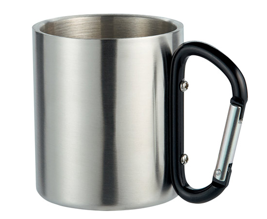 Termo hrnek s karabinou, dvojitá stěna, 200 ml Termo hrnek s karabinou, dvojitá stěna, 200 ml