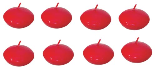 Svíčky plovoucí 8 ks - červené