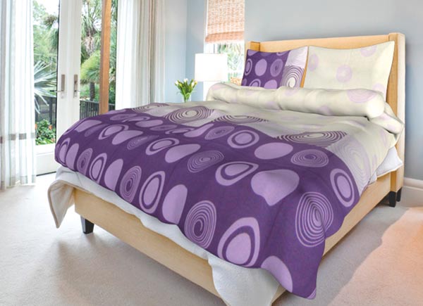 Povlečení bavlna na 2 postele Silva lila 140x200 70x90, Smolka Povlečení bavlna na 2 postele Silva lila 140x200 70x90, Smolka