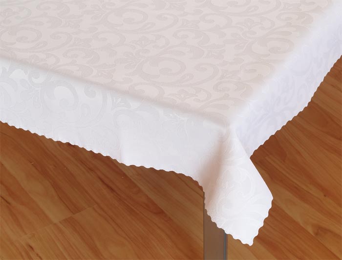 Damaškový ubrus Linda - bílá, 50 x 100 cm Damaškový ubrus Linda - bílá, 50 x 100 cm