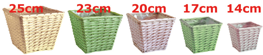 Proutěný obal na květináč zelený 20 x 20 cm Proutěný obal na květináč zelený 20 x 20 cm