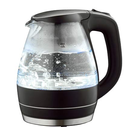 Skleněná rychlovarná konvice 1,5 L černá Skleněná rychlovarná konvice 1,5 L černá