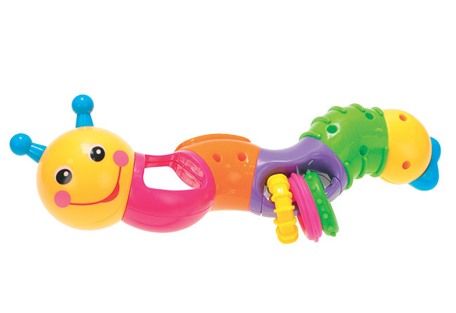 Chrastítko housenka ohebná 24 cm 6m+ Chrastítko housenka ohebná 24 cm 6m+