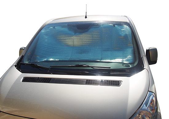 Sluneční clona do auta čelní sklo Alu 150 x 80 cm, stříbrná