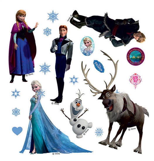 Samolepky na zeď Disney Ledové království 30 x 39cm Samolepky na zeď Disney Ledové království 30 x 39cm