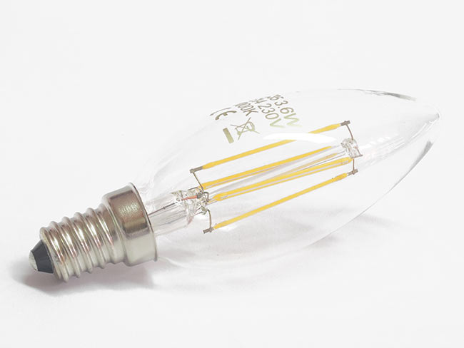 LED žárovka Filament 3,6 W, E14, 360lm, bílá teplá, Hutermann LED žárovka Filament 3,6 W, E14, 360lm, bílá teplá, Hutermann
