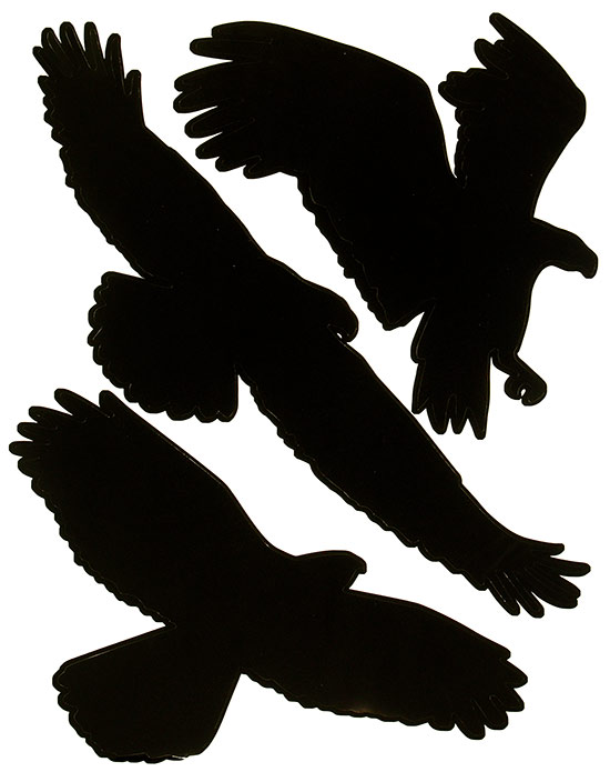 Samolepící silueta dravců na plašení ptáků 429, 38 x 30 cm