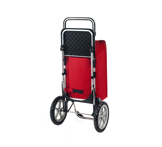 Velká nákupní taška na kolečkách se sedátkem Relax 65 l, červená Velká nákupní taška na kolečkách se sedátkem Relax 65 l, červená