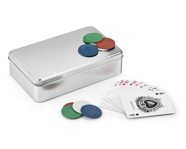Poker set v boxu, karty a žetony Adodo 1168