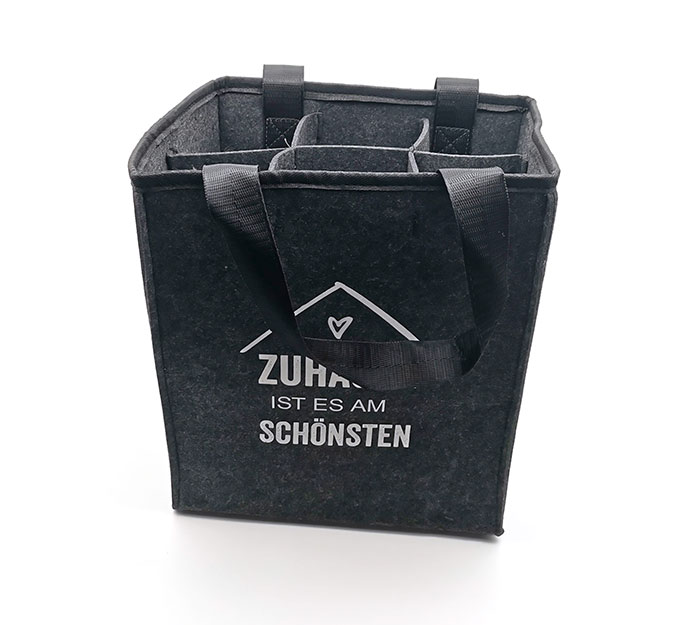 Taška na láhve 0,7 - 2,5 l Bottle bag na 6 PET lahví 24 x 18 x 28 cm, šedá Taška na láhve 0,7 - 2,5 l Bottle bag na 6 PET lahví 24 x 18 x 28 cm, šedá