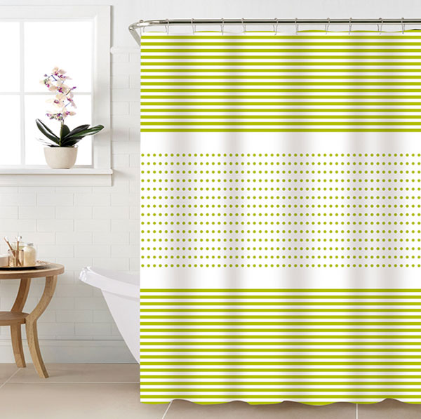 Koupelnový závěs PVC 180 x 180 cm, zelená