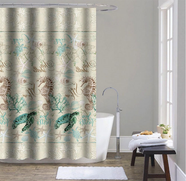 Koupelnový závěs textilie 0670, 200 x 180 cm