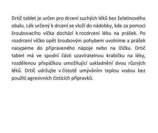 Drtič tablet 0947 Drtič tablet 0947