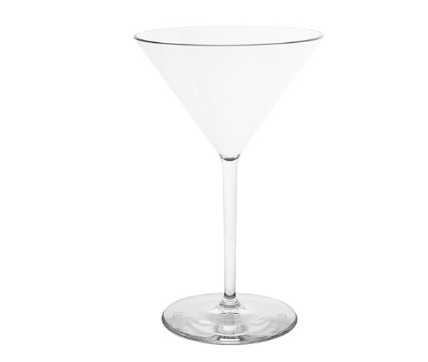 Bezpečná nerozbitná sklenice na Martini 270ml, transparentní