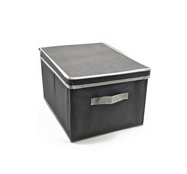 Úložný box s víkem na oděvy do skříně L, 40 x 30 x 24 cm, černá