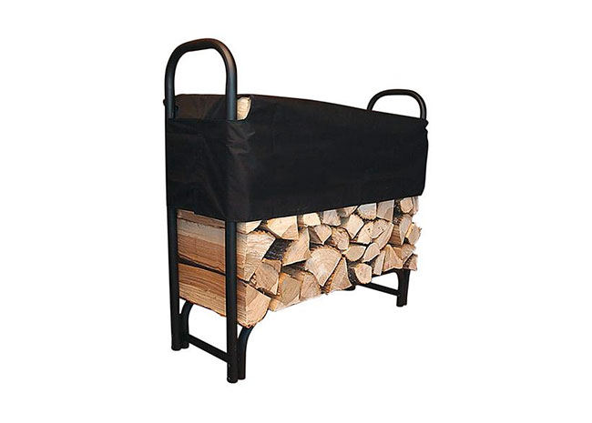 Dřevník kovový 245 na uskladnění dřeva FireWood 126 x 118 x 39 cm