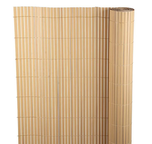 Zástěna na plot umělý bambus 7358, 2 x 3 m, okrová
