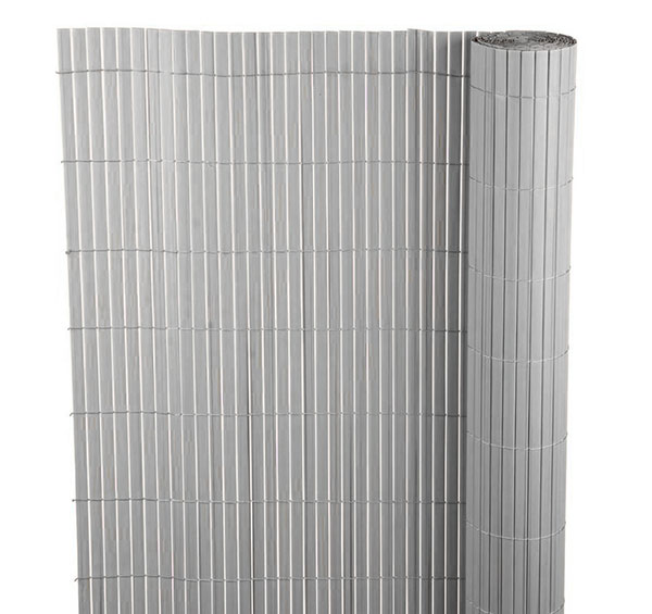 Zástěna na balkon 7359, umělý bambus 1 x 3 m, šedá