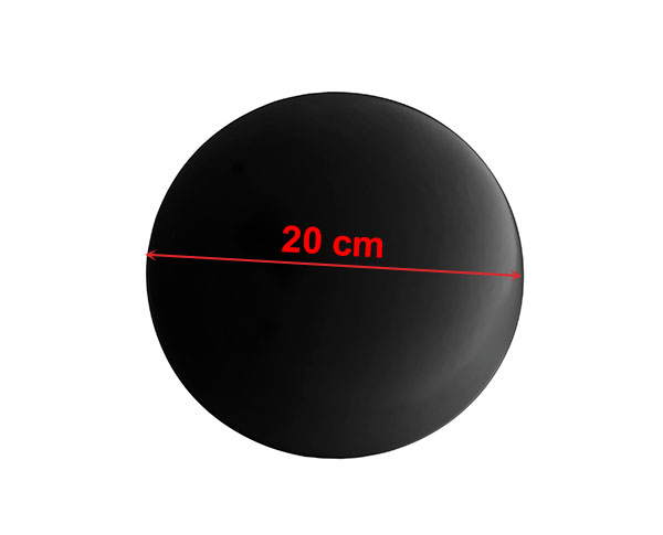 Zahradní keramika koule 7345, 20 cm, černá