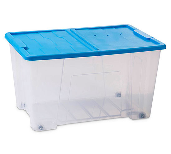 Box úložný na kolečkách s víkem 4070 pojízdný 45 L