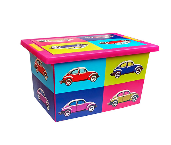 Velký plastový box s víkem dětský na kolečkách 60 x 40 x 32, 45L