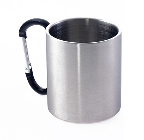 Termo hrnek s karabinou, dvojitá stěna, 200 ml Termo hrnek s karabinou, dvojitá stěna, 200 ml
