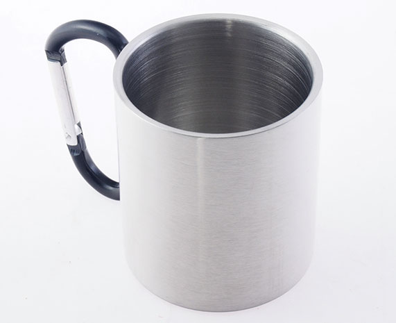Termo hrnek s karabinou, dvojitá stěna, 200 ml Termo hrnek s karabinou, dvojitá stěna, 200 ml