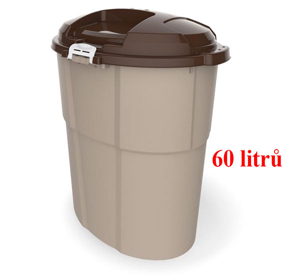 Box na granule 60 l na 15 kg, hnědá