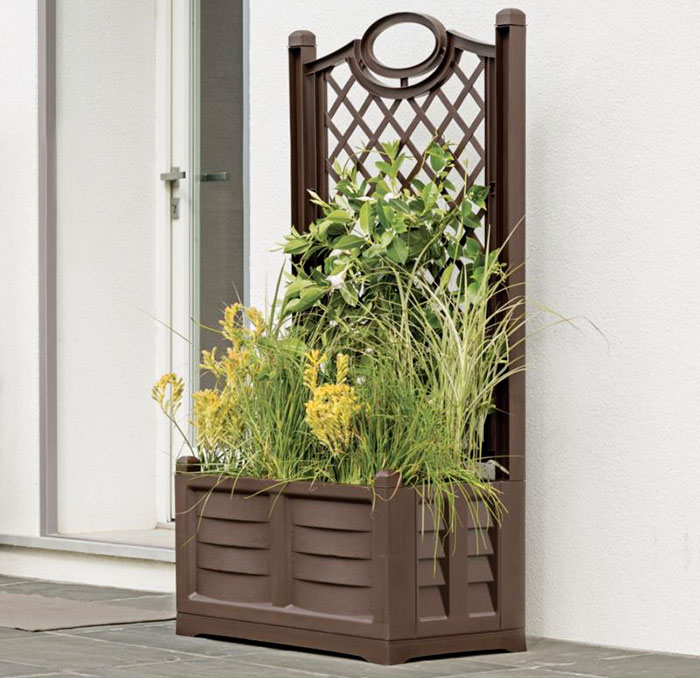 Velký plastový venkovní truhlík Separe 120 L s oporou 80 x 42,5 x 150 cm, cappuccino Velký plastový venkovní truhlík Separe 120 L s oporou 80 x 42,5 x 150 cm, cappuccino