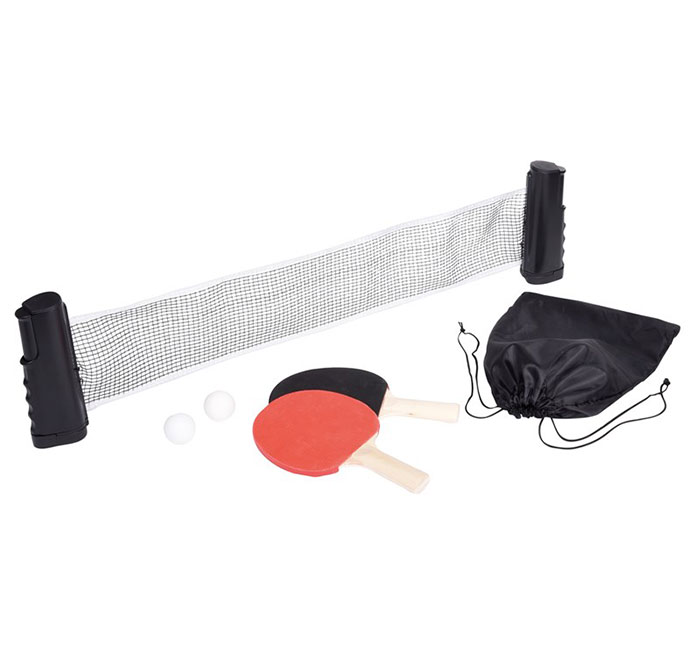 Set na stolní tenis Pingpong 2 x pálka, 3 x míček, 1 x síť do 168cm