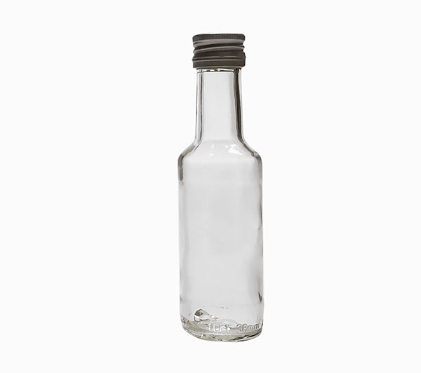 Skleněná láhev na vzorky 100 ml se šroubovacím uzávěrem, čirá