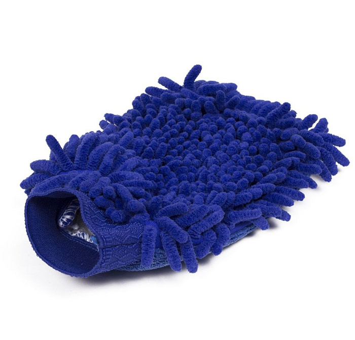 Univerzální čisticí rukavice na mytí auta z mikrovlákna 7672, 25x15cm, modrá