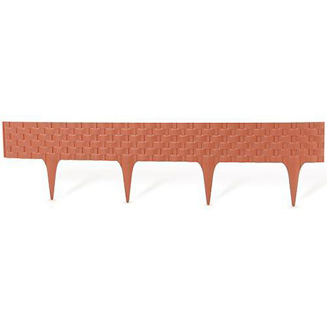 Zahradní plastová palisáda 240 cm, terakota