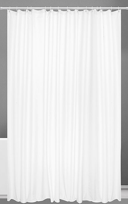 Koupelnový závěs 6478 polyester s kroužky 120 x 200 cm bílý