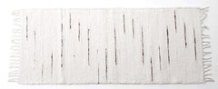 Ručně tkaná předložka 50 x 120 cm, bílý melír Ručně tkaná předložka 50 x 120 cm, bílý melír