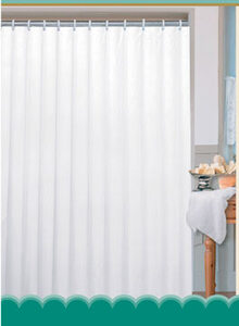 Textilní koupelnový závěs PES 180 x 200 cm, bílá