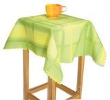 Teflonový ubrus na jídelní stůl Káro, 75 x 75 cm, zelená