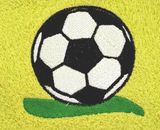 Osuška 70 x 140 cm fotbal, meruňková