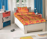 Krepové dětské povlečení do velké postele Žirafy oranžové 140x200 70x90, Smolka Krepové dětské povlečení do velké postele Žirafy oranžové 140x200 70x90, Smolka