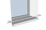 Nerezová zábrana truhlíku na fasádu 20 x 2500 mm Nerezová zábrana truhlíku na fasádu 20 x 2500 mm