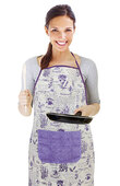 Kuchyňská zástěra na vaření Byliny fialové