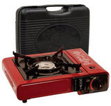 Kempingový plynový vařič na kartuše CBS-202 v kufříku, červená